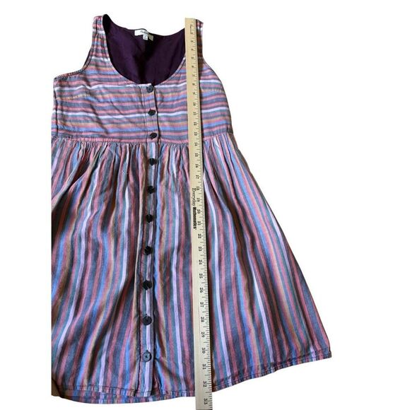 Madewell Scoop Neck Tank Dress size XS Mini Striped pink Sleeveless - Picture 8 of 10